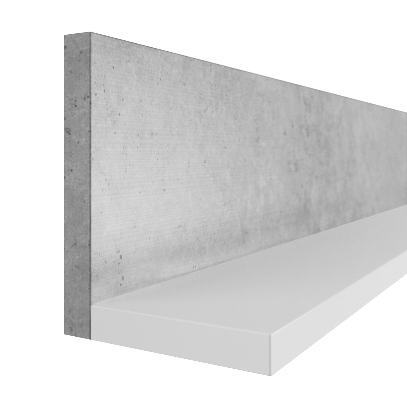 Sienas plaukts Botas 150/24/32 cm balts/betons Kolorādo