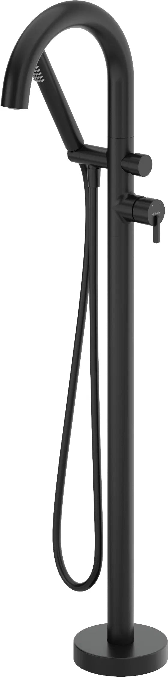 Vannas maisītājs, brīvi stāvošs, ar dušas komplektu Silia 150 cm nero - N1 Home