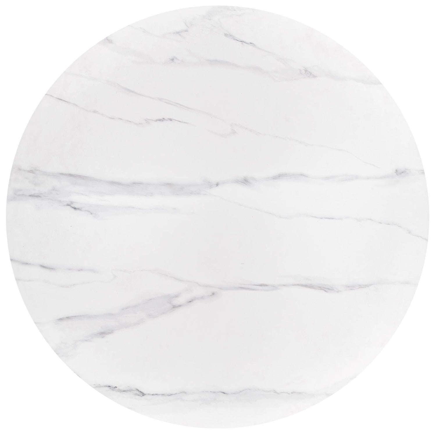 BR apaļais galds, baltais marmors / valrieksts
