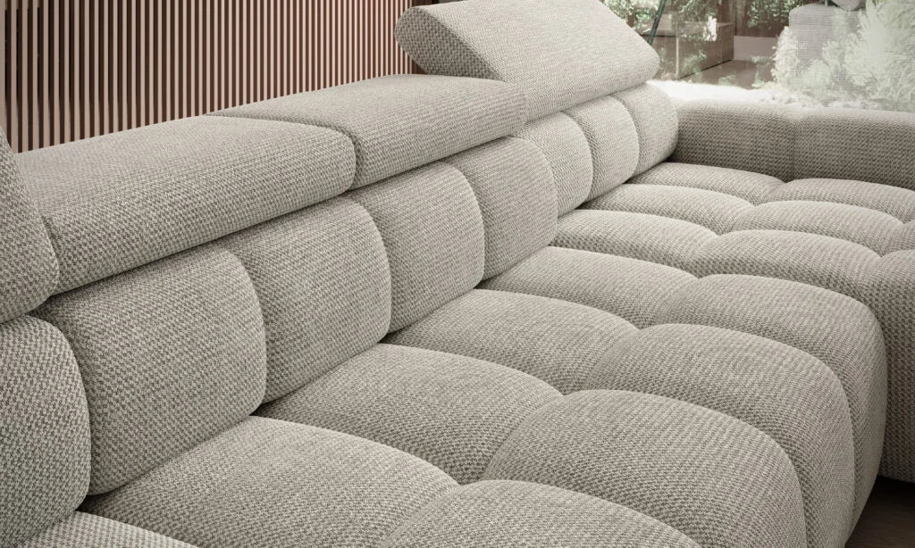 Dīvāns Bulli XL 393/205/168/77 cm gaiši pelēks - N1 Home