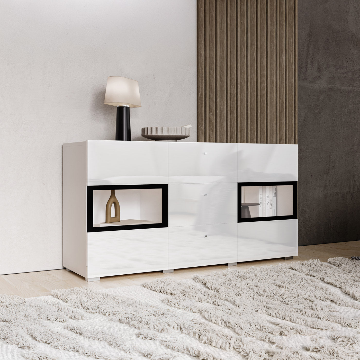 Kumode Barots 132/39/70 cm balts - N1 Home