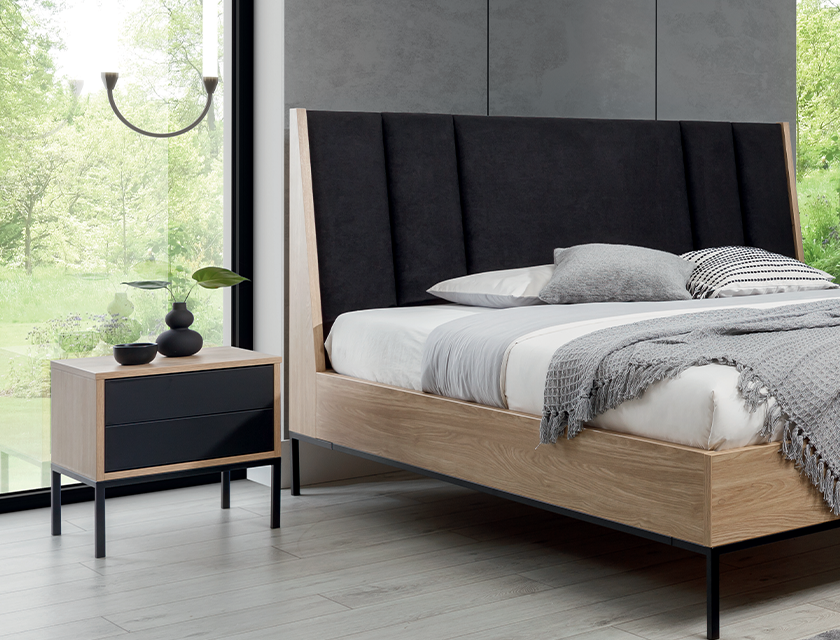 Naktsskapītis BLACK HUB 45/40/48 cm - N1 Home