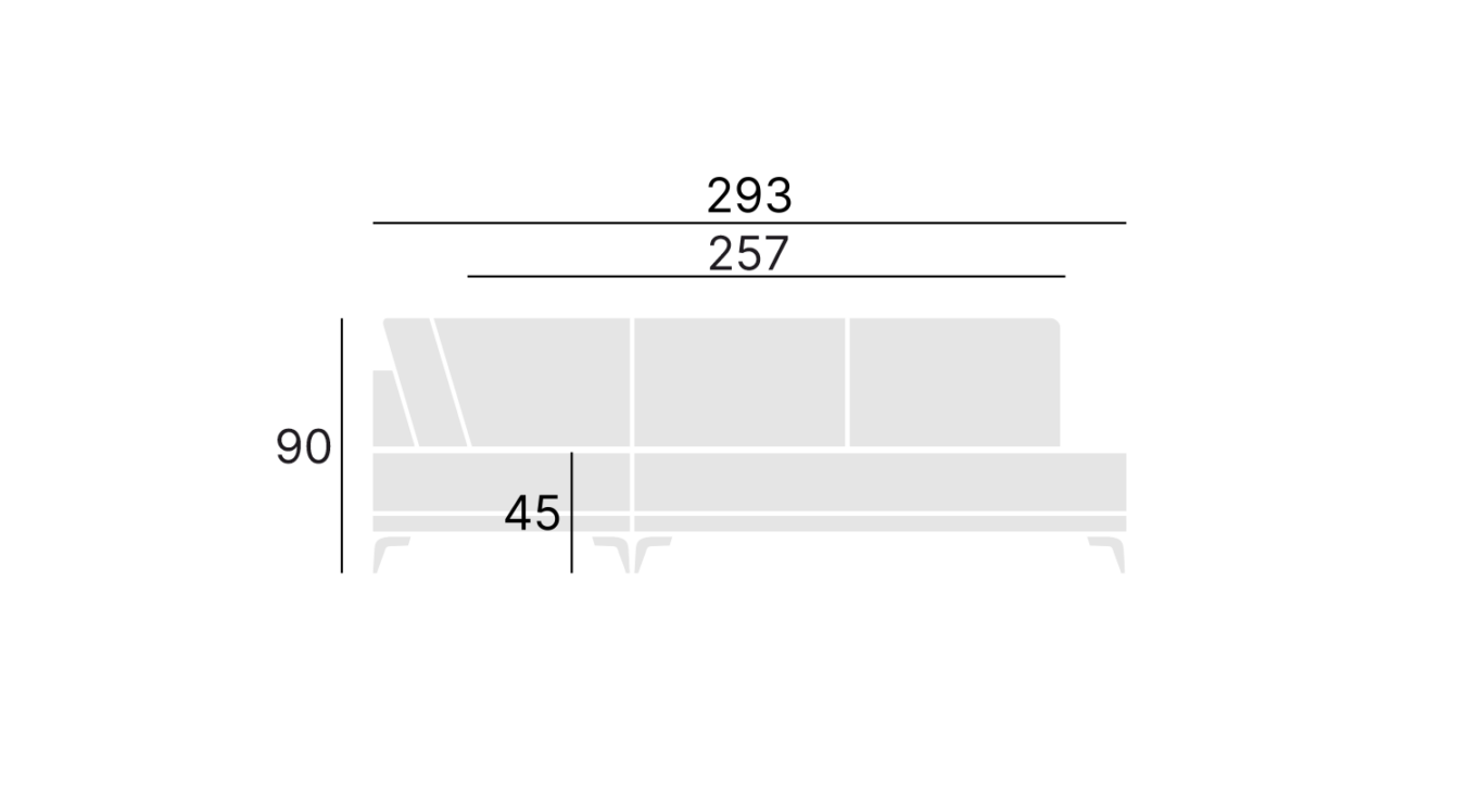Dīvāns Bloss 293/90/57 cm bēšs Toronto 1 - N1 Home