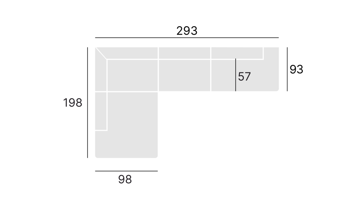 Dīvāns Bloss 293/90/57 cm bēšs Toronto 1 - N1 Home