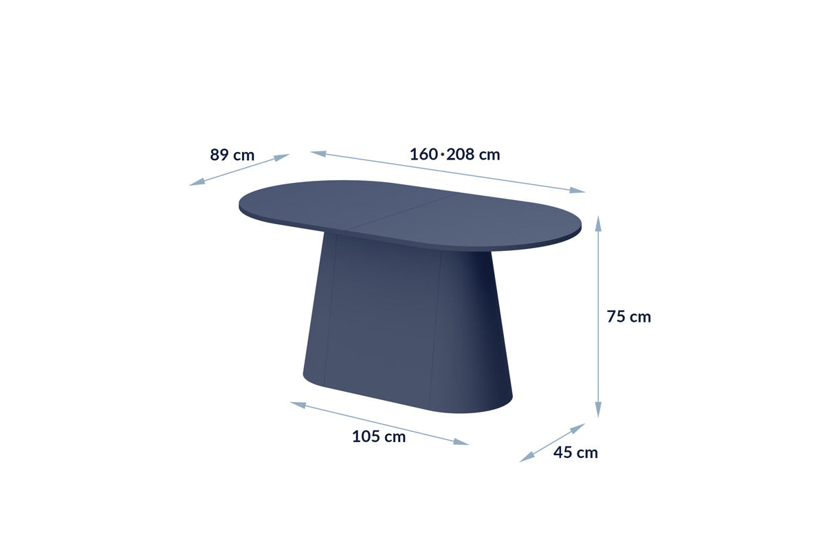 Galds Capito 160-208/89/75 cm kašmirs - N1 Home