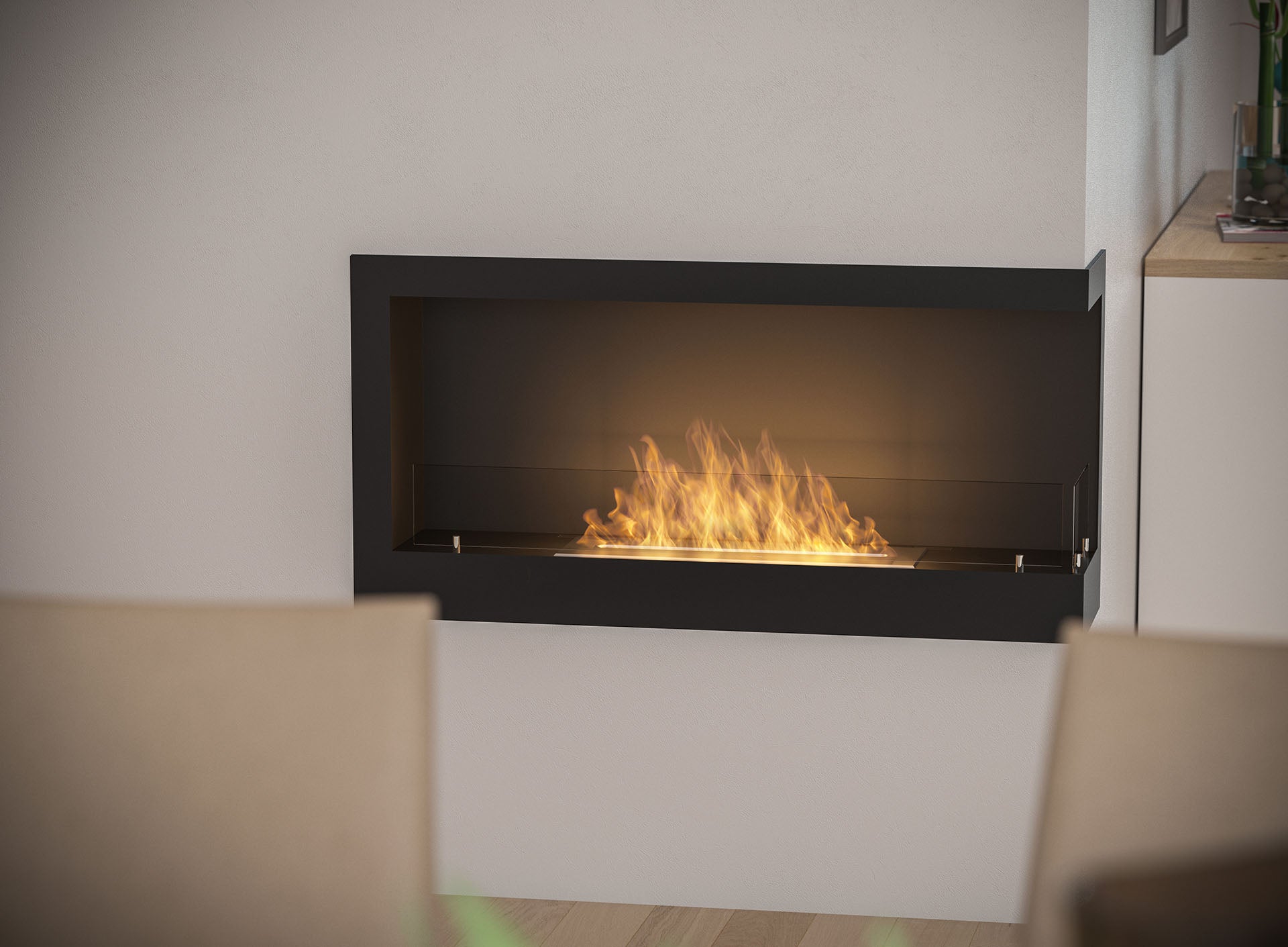 Biokamīns Cornia 90/45/24 cm melns - N1 Home