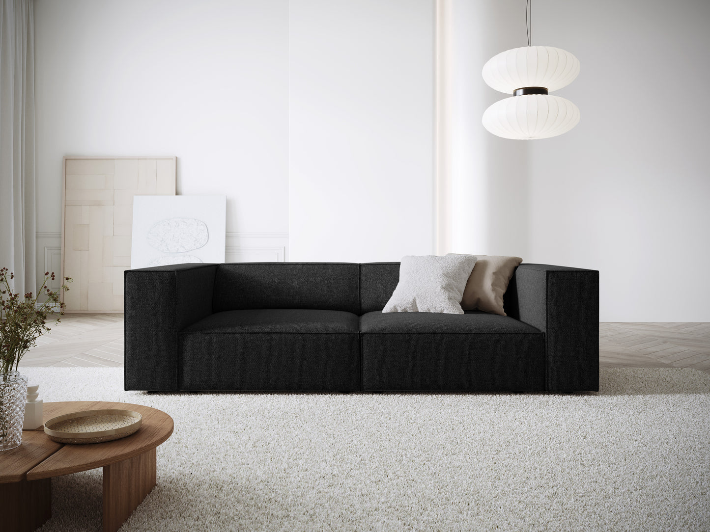 Dīvāns Cosmopolitan Design Arendal 204x102x70 cm melns - N1 Home