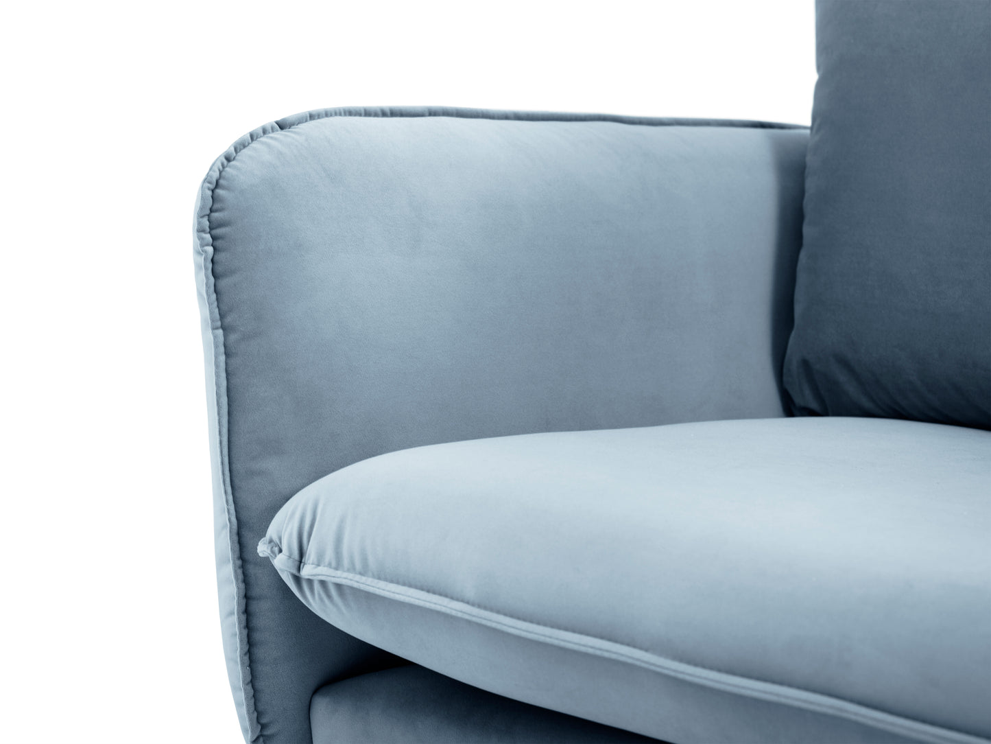 Atzveltnes krēsls Cosmopolitan Design Vienna samta 97x94x95 cm gaiši zils - N1 Home