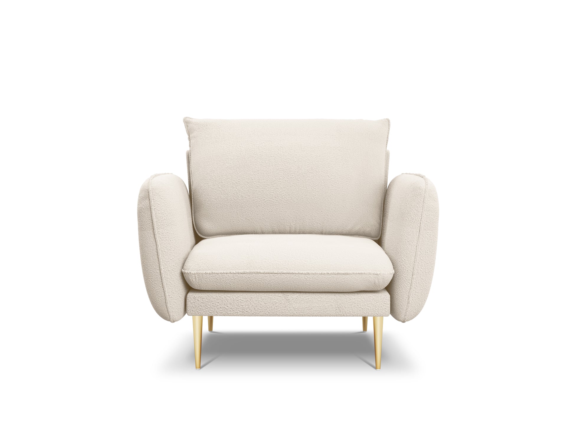 Atzveltnes krēsls Cosmopolitan Design Vienna bukle 97x94x95 cm krēms - N1 Home