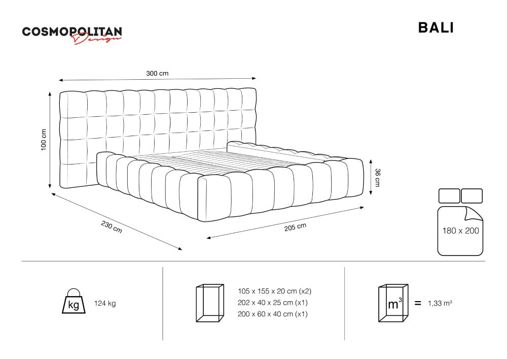Gulta Bali Cosmopolitan design 140/160/180/200 x 200 cm Blu 22 - N1 Home