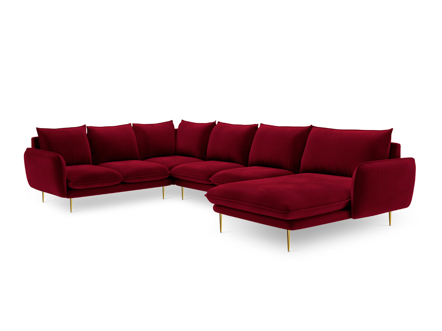 Dīvāns Cosmopolitan Design Vienna samta 330x235x95 cm bordo - N1 Home