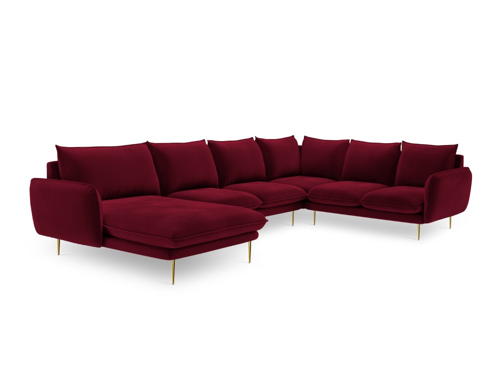 Dīvāns Cosmopolitan Design Vienna samta 330x235x95 cm bordo - N1 Home