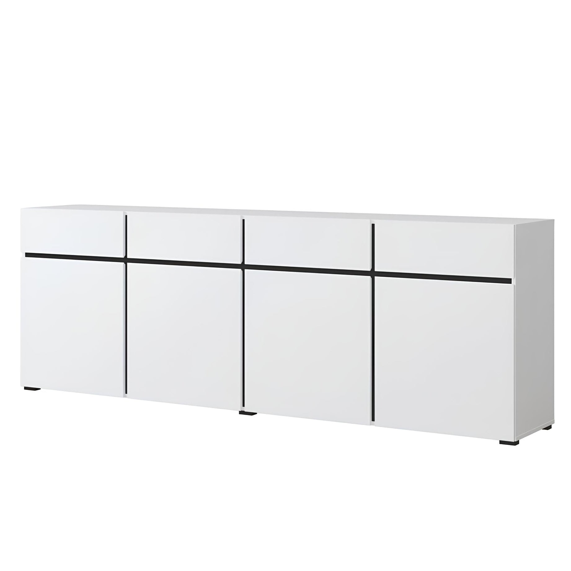 Kumode Krosit kolekcija 225/78/40 cm balts/melns - N1 Home