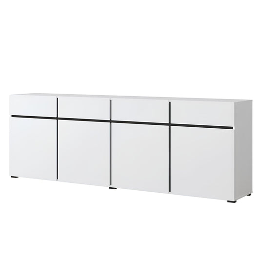 Kumode Krosit kolekcija 225/78/40 cm balts/melns - N1 Home