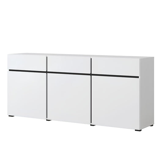 Kumode Krosit kolekcija 180/78/40 cm balts/melns - N1 Home