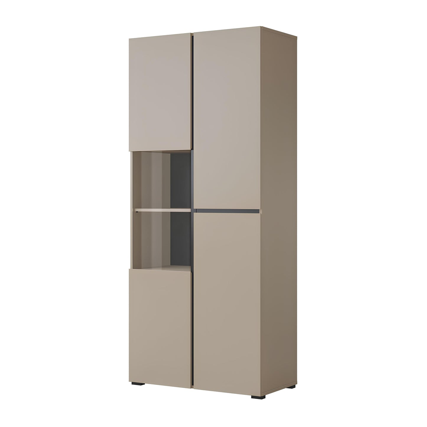 Vitrīnas skapis Krosit kolekcija 79/183/40 cm congo/melns