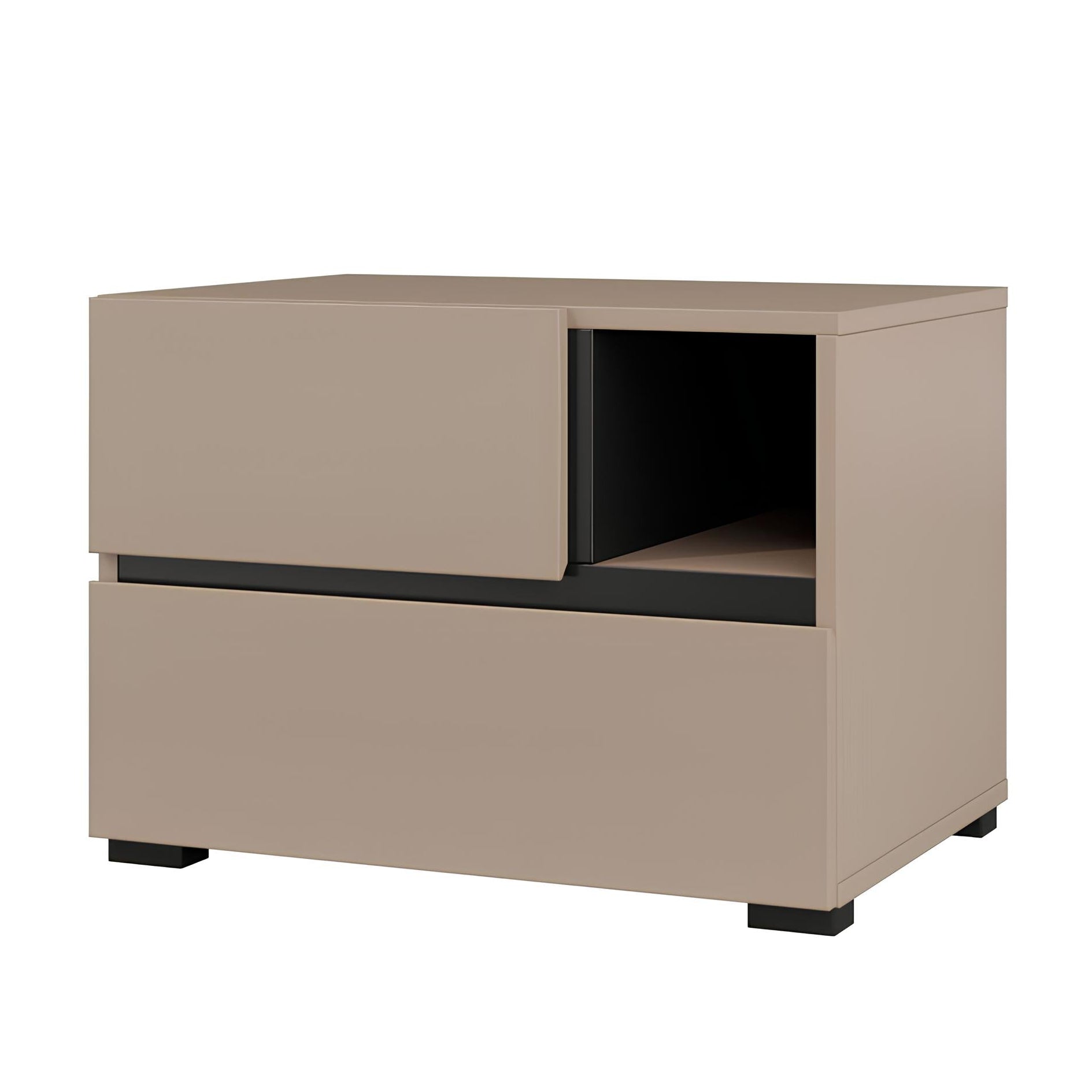 Naktsskapis (2) Krosit kolekcija 55/40/40 cm congo/melns - N1 Home