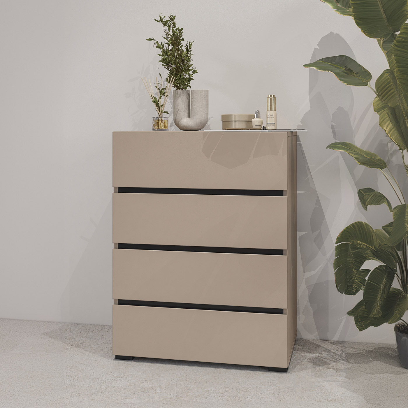 Kumode Krosit kolekcij 60/78/40 cm congo/melns - N1 Home