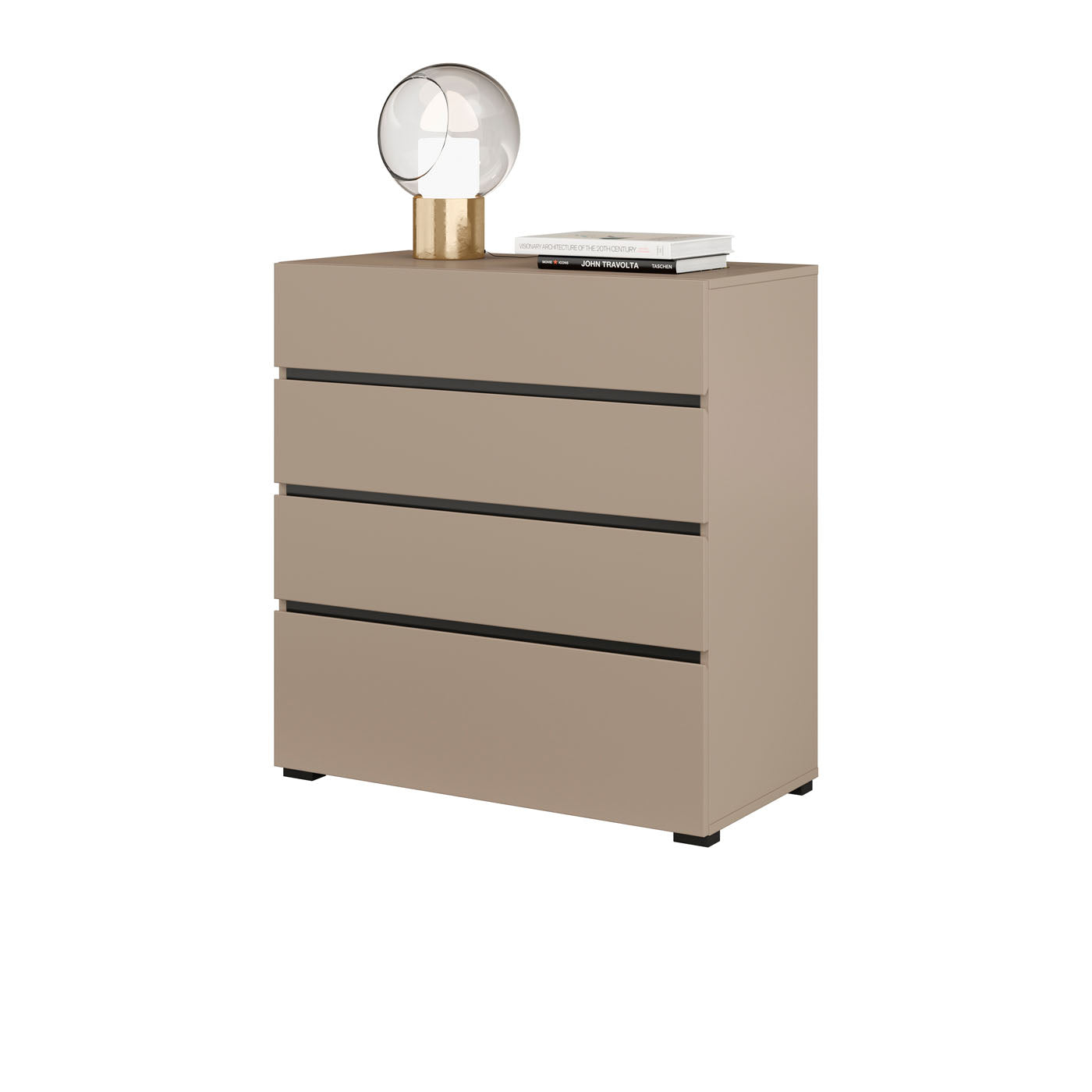 Kumode Krosit kolekcija 80/85/40 cm congo/melns - N1 Home