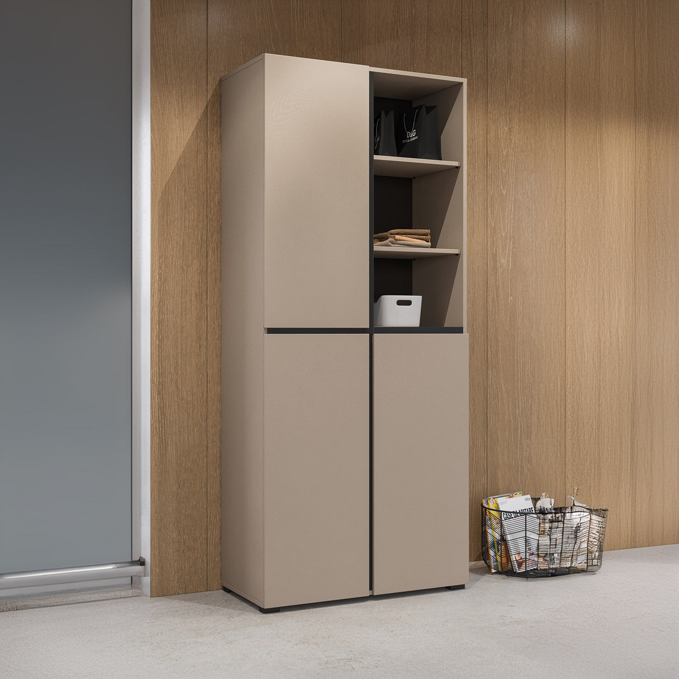 Skapis Krosit kolekcija 79/183/40 cm congo/melns