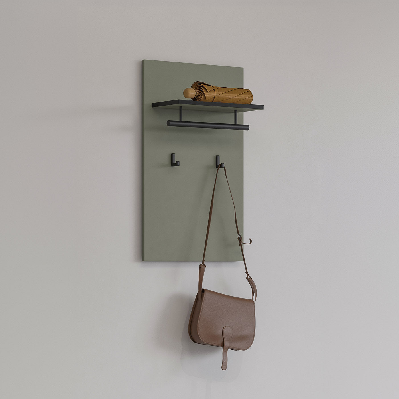 Sienas panelis ar āķiem Krosit kolekcija 40/70/20 cm zaļs - N1 Home