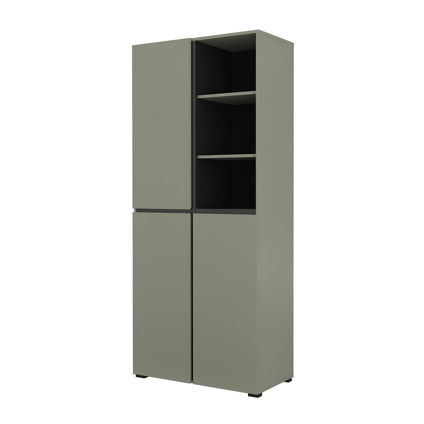 Skapis Krosit kolekcija 79/183/40 cm zaļs/melns