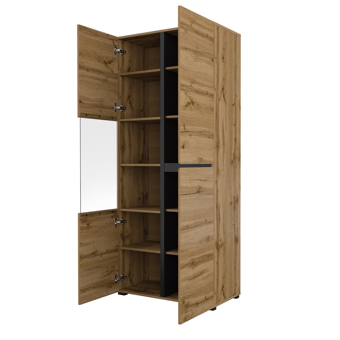 Vitrīnas skapis Krosit kolekcija 79/183/40 cm Votan ozols