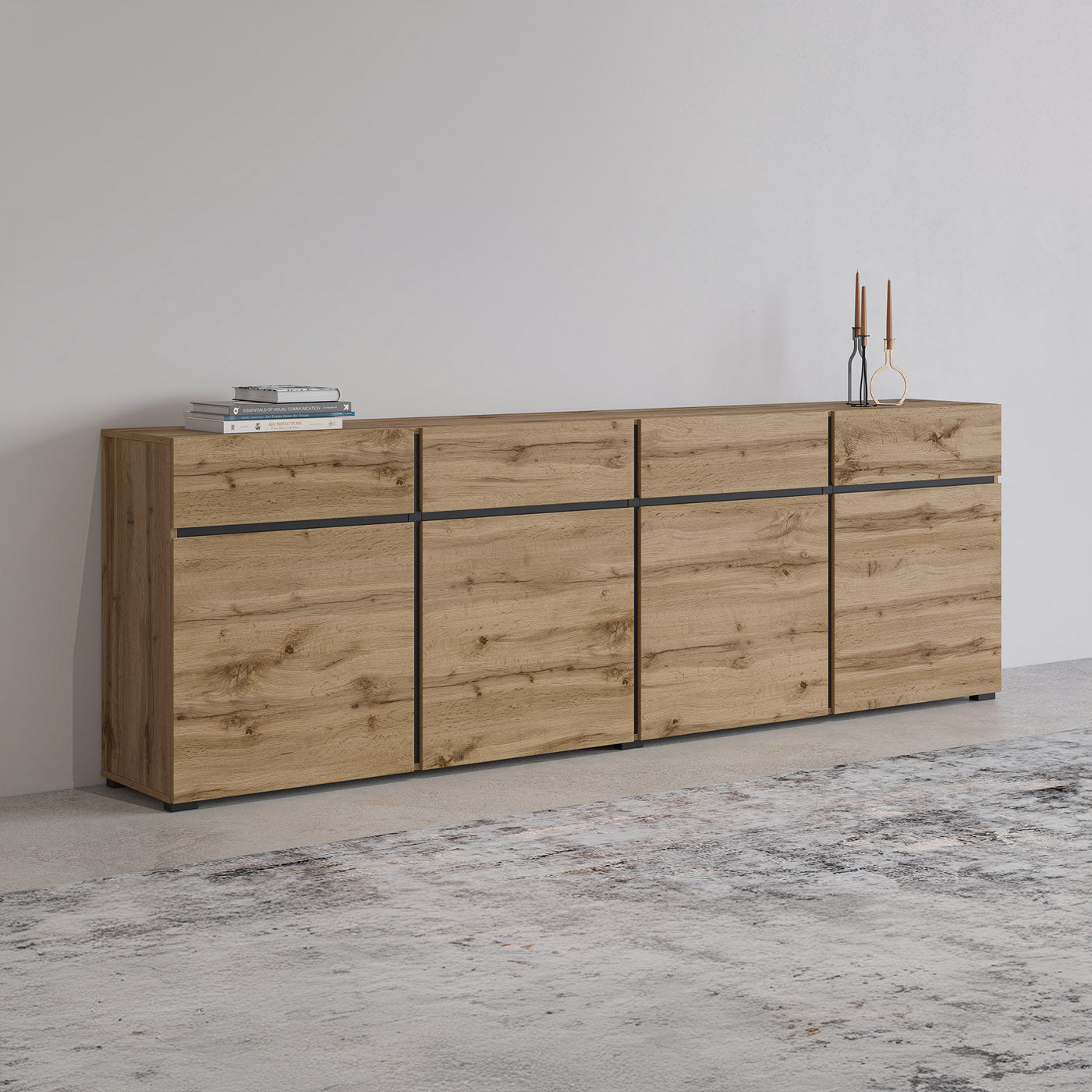 Kumode Krosit kolekcija 225/78/40 cm Votan ozols - N1 Home