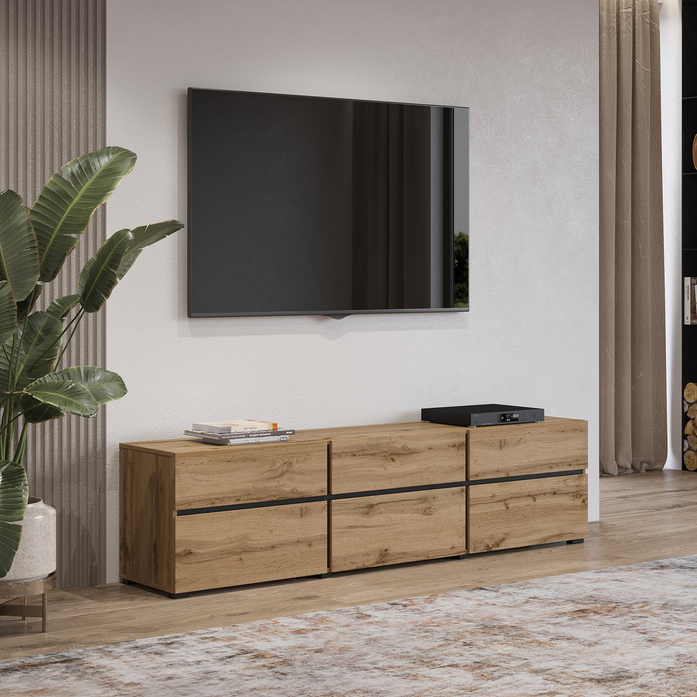 TV skapis Krosit kolekcija 180/40/48 cm Votan ozols - N1 Home