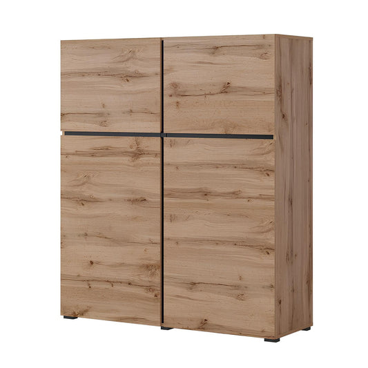 Kumode Krosit kolekcija 119/139/40 cm Votan ozols/melns - N1 Home