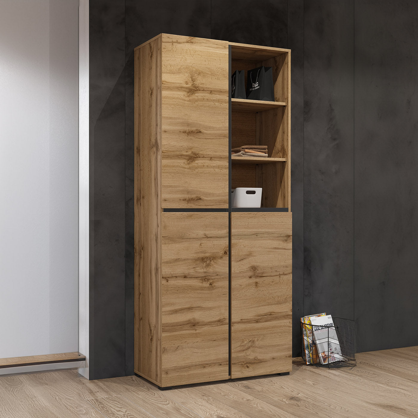 Skapis Krosit kolekcija 79/183/40 cm Votan ozols