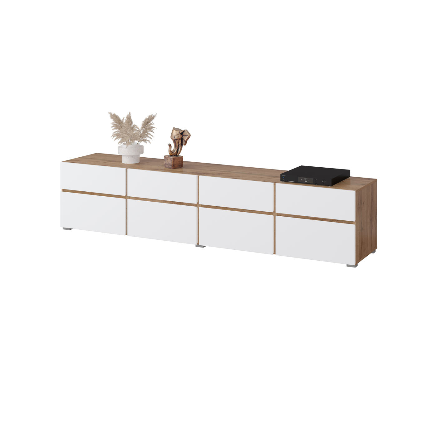 TV skapis Krosit kolekcija 225/48/40 cm Votan ozols/balts - N1 Home