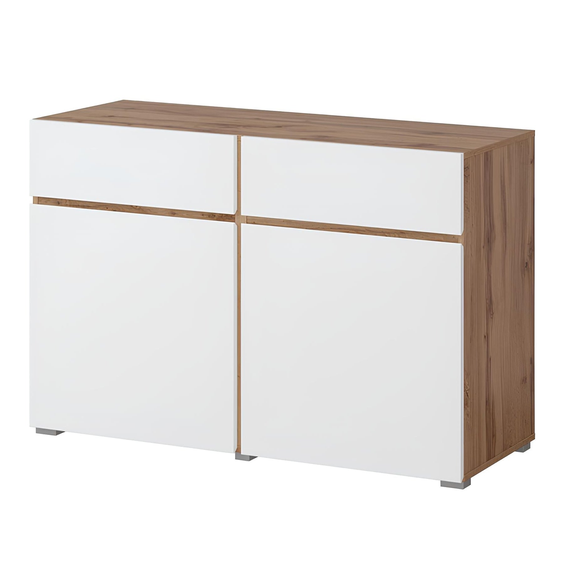 Kumode Krosit kolekcija 119/78/40 cm Votan ozols/balts - N1 Home