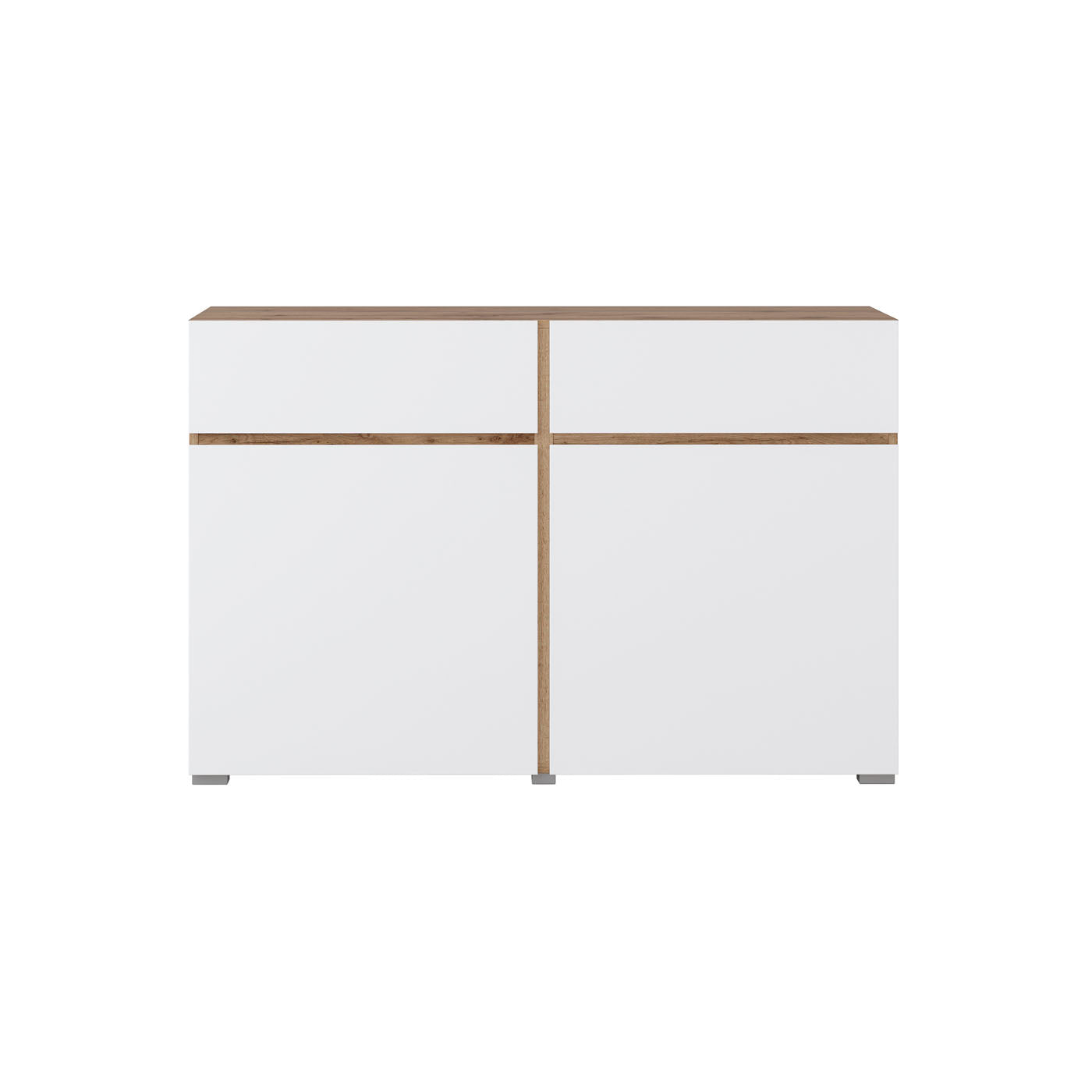 Kumode Krosit kolekcija 119/78/40 cm Votan ozols/balts - N1 Home