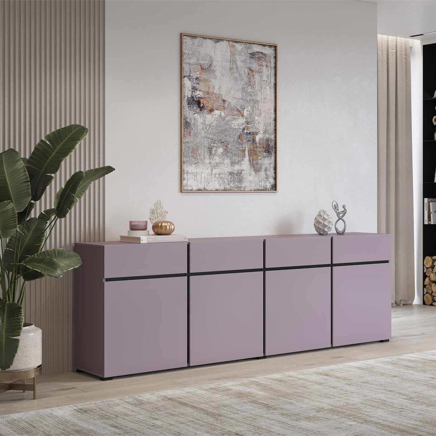 Kumode Krosit kolekcija 225/78/40 cm plums - N1 Home