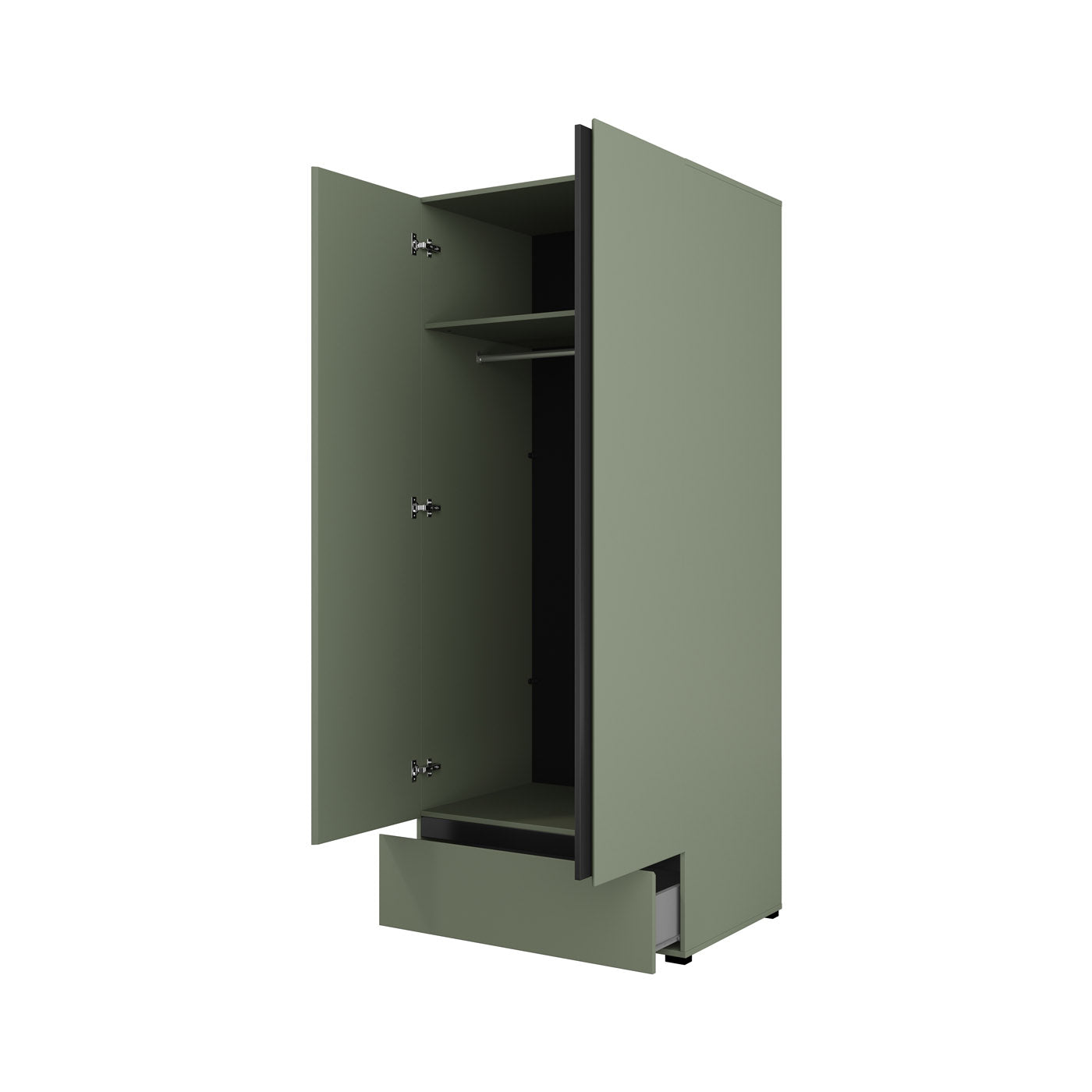 Skapis Krosit kolekcija 89;180/210/60 cm zaļs/melns - N1 Home