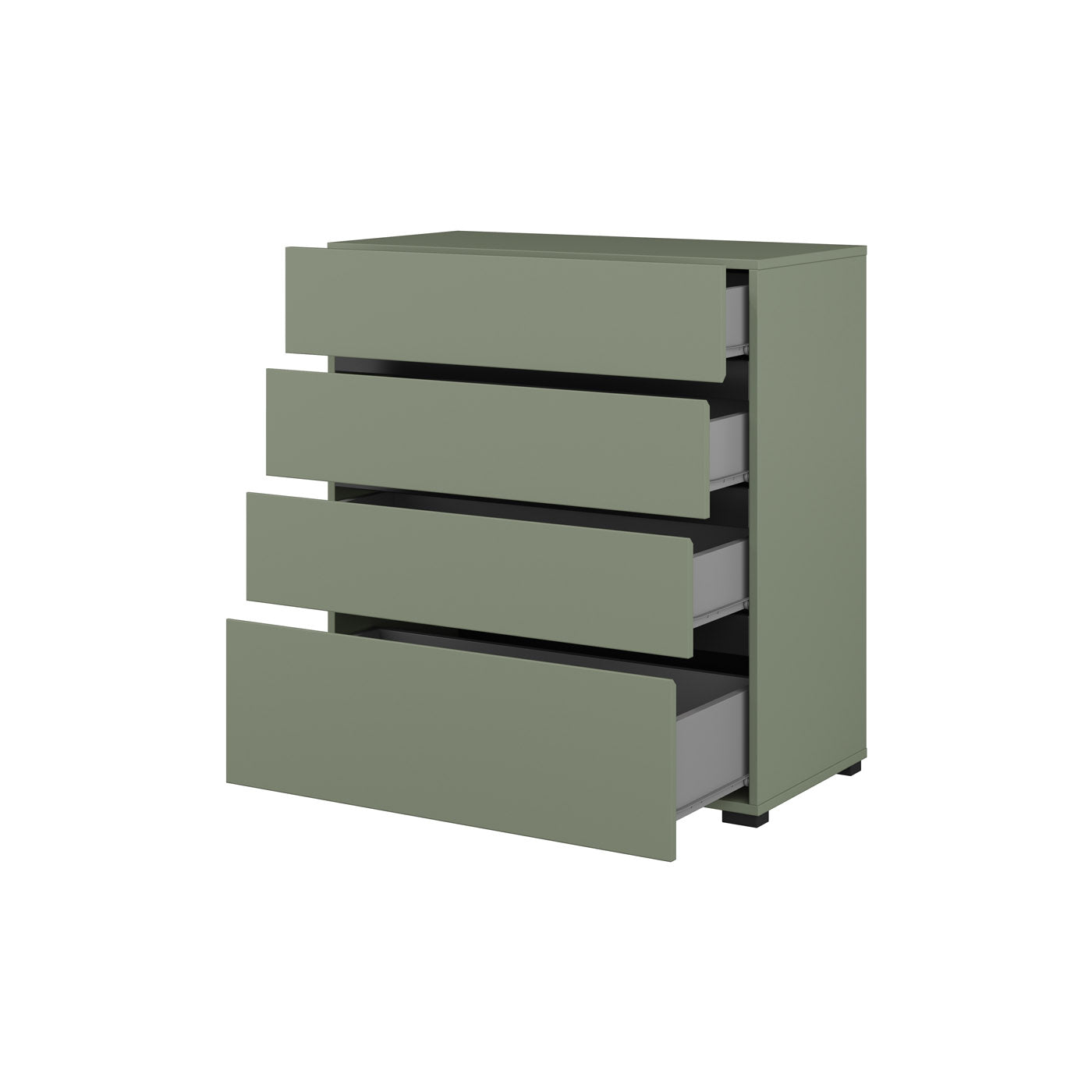 Kumode Krosit kolekcija 80/85/40 cm zaļs/melns - N1 Home