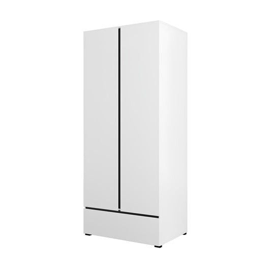 Skapis Krosit kolekcija 89;180/210/60 cm balts/melns