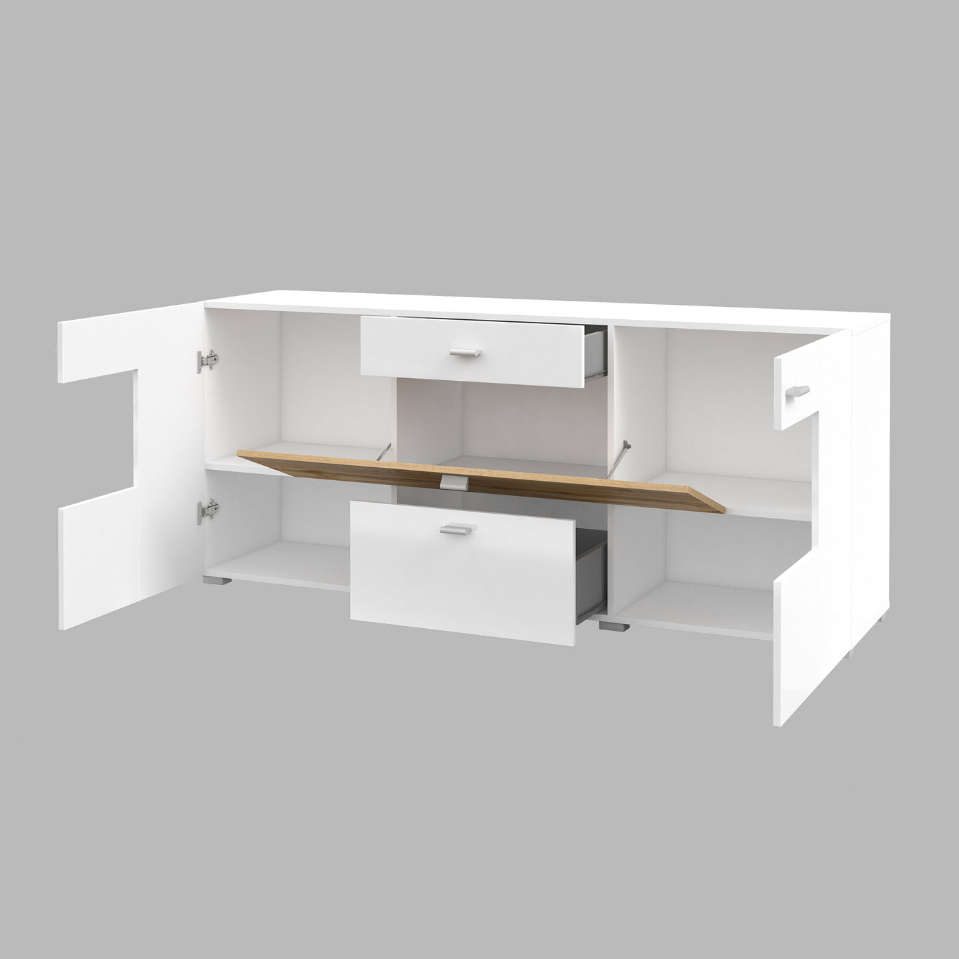 Kumode Cobas 165/39/71 cm balts/Votan ozols - N1 Home