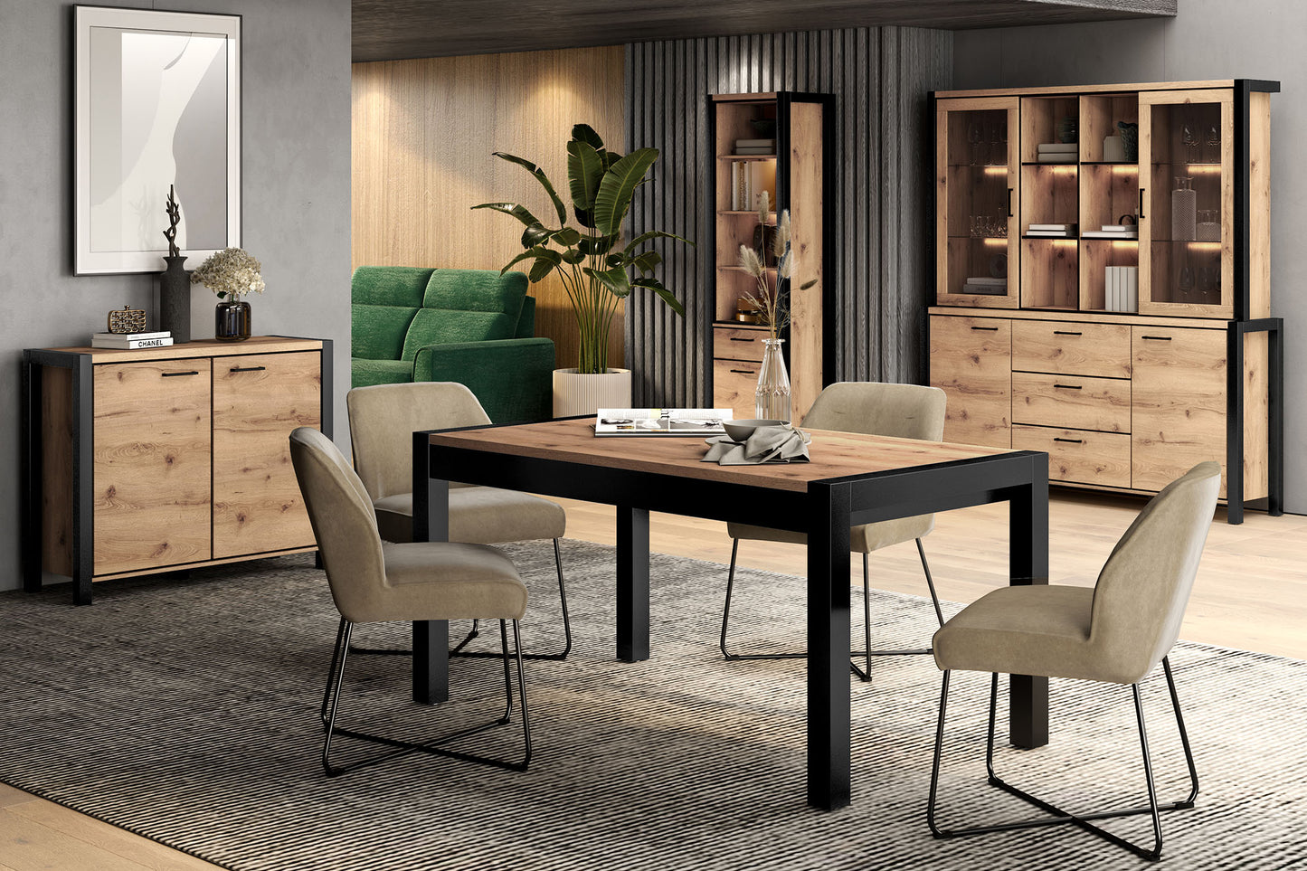 Skapis Aktava 55/200/41 cm Taurus ozols