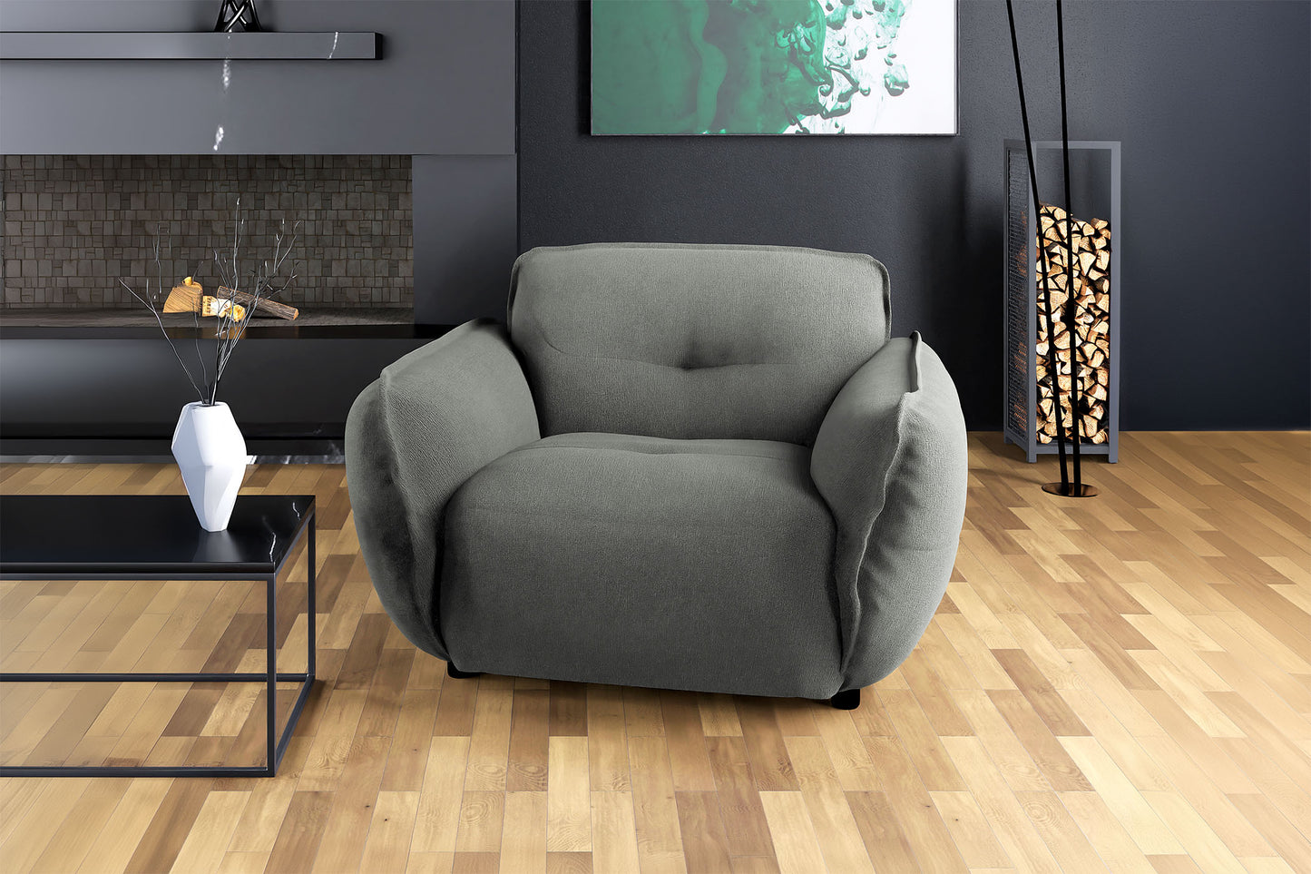 Krēsls Flafi 133/87/120 cm pelēks