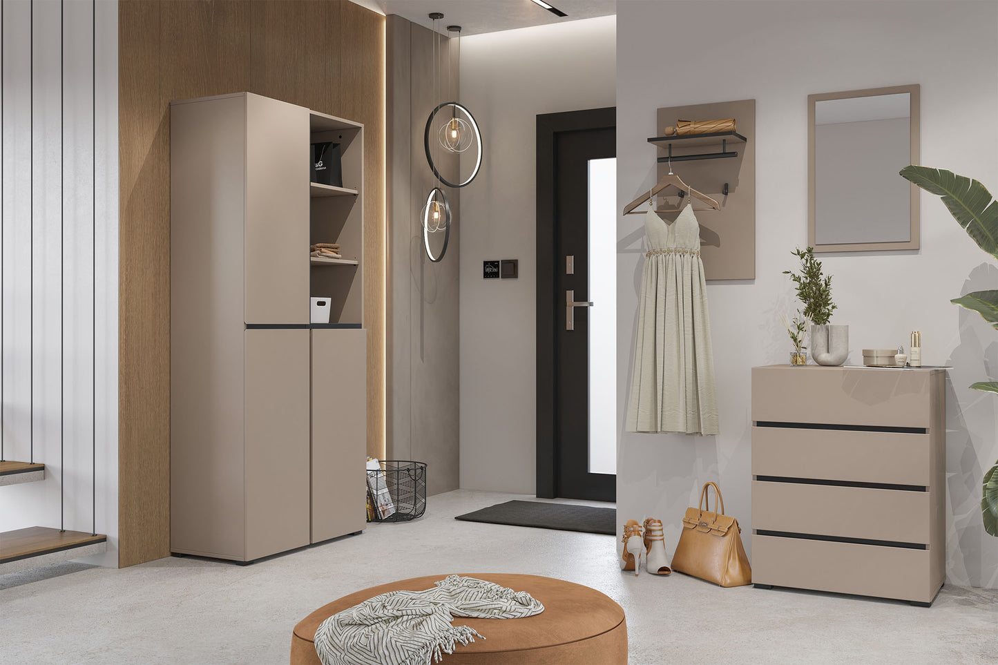 Skapis Krosit kolekcija 79/183/40 cm congo/melns