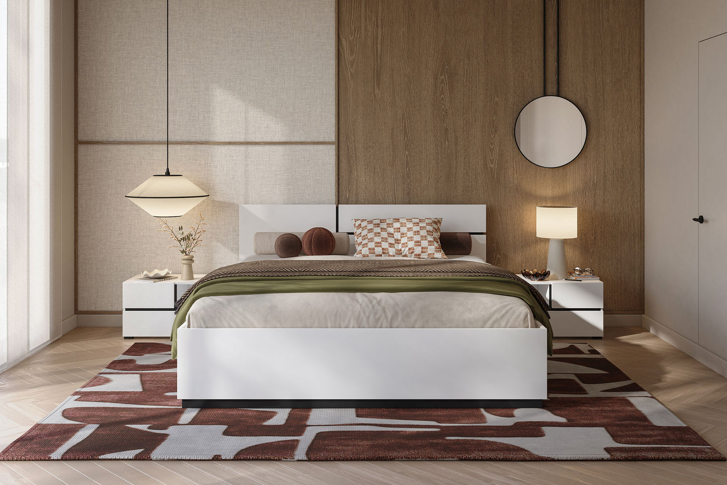 Gulta Krosit kolekcija 160;180/200 cm balts/melns