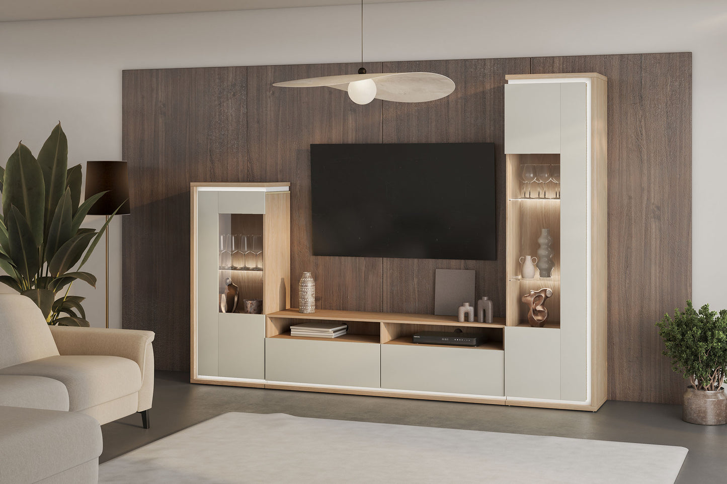 TV skapis Dors 160/46/41 cm eļļos ozols/kašmirs