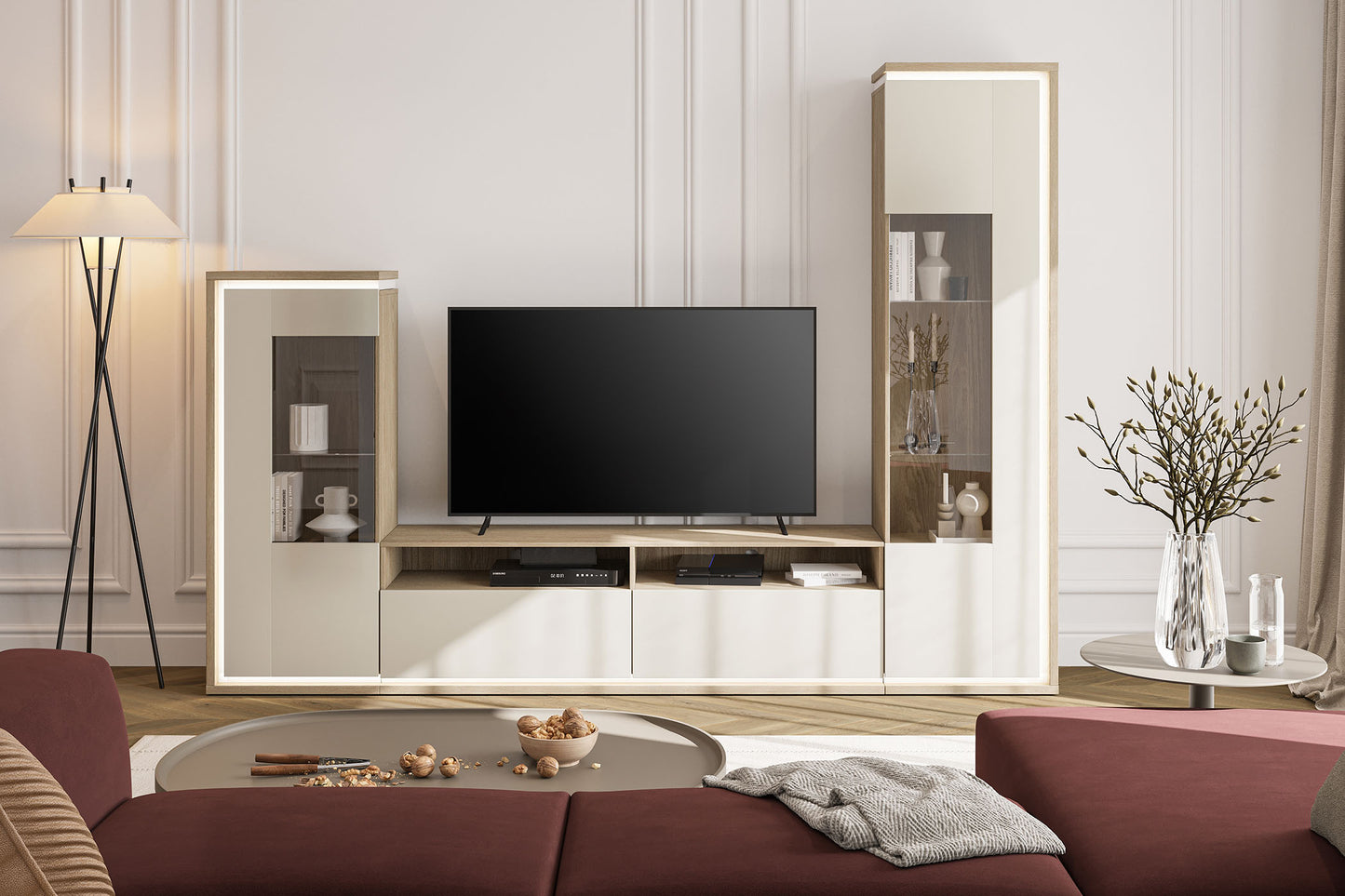 Skapis Dors 55/201/41 cm eļļos ozols/kašmirs