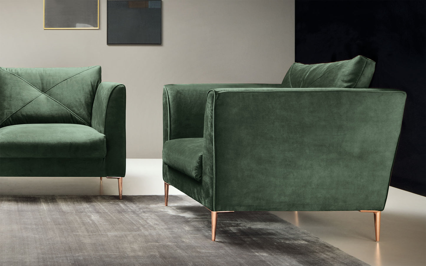 Dīvāns Faradza 167;237/84/96 cm zaļs - N1 Home