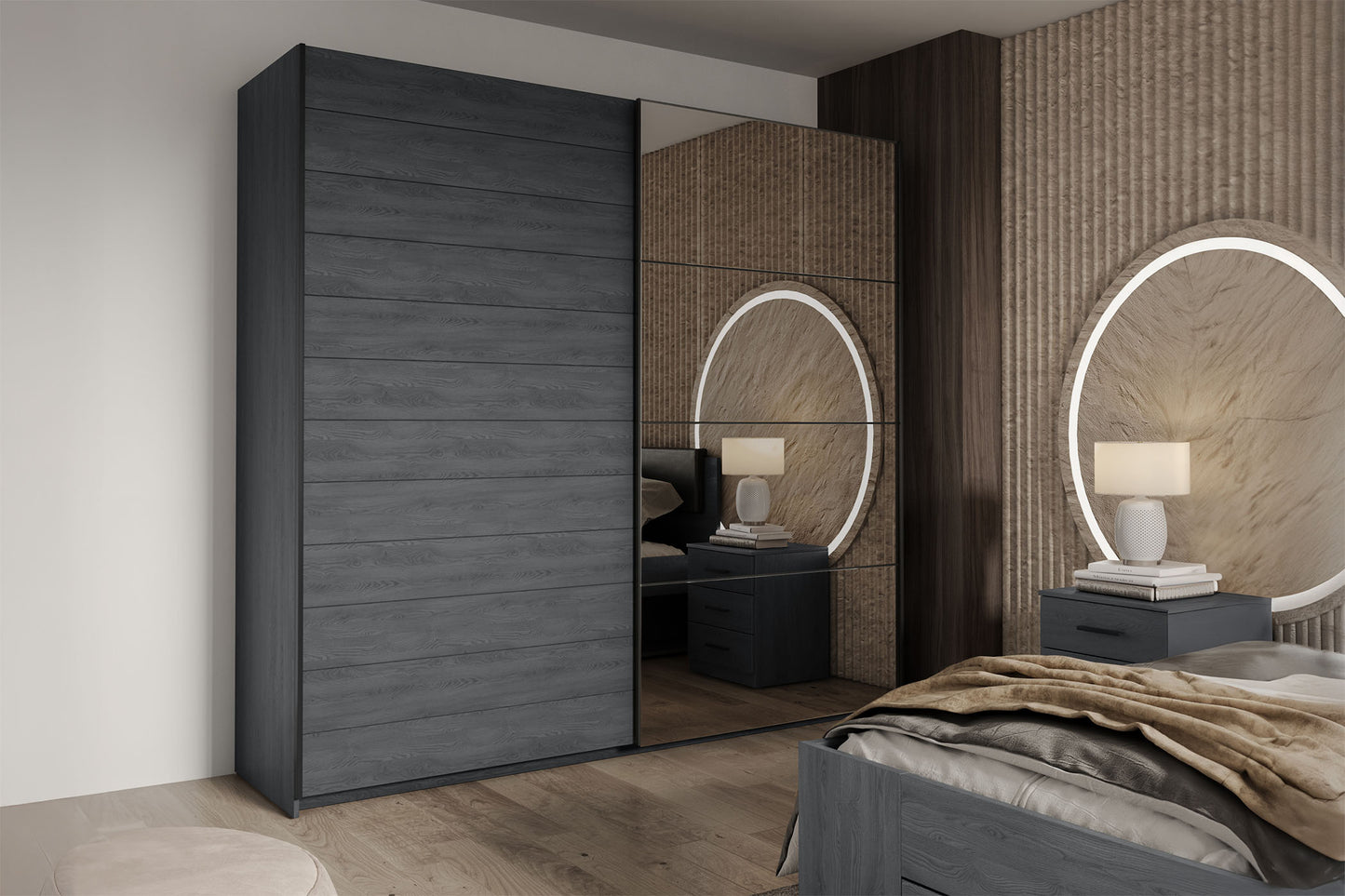 Skapis Galateja 200; 221; 270/61/210 cm carbon ozols