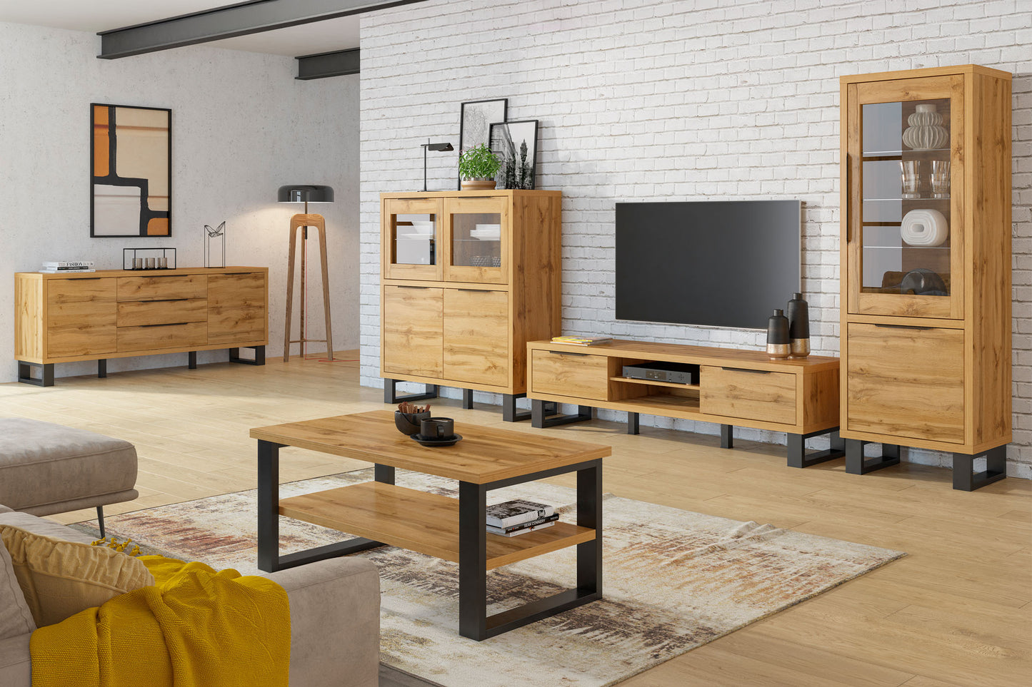 Skapis Hallis 120/190/45 cm Votan ozols - N1 Home