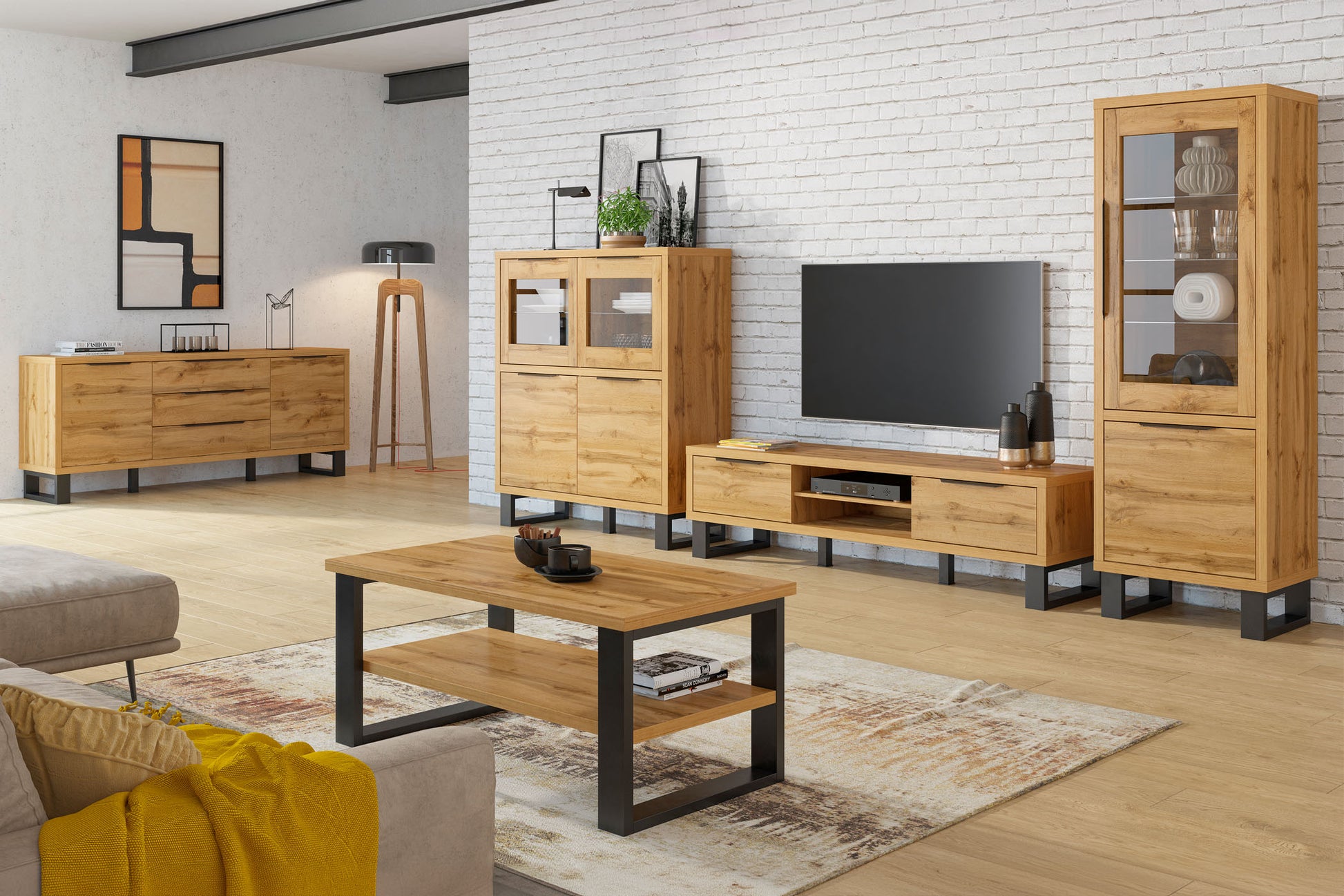 Kumode Hallis 120/140/45 cm Votan ozols - N1 Home