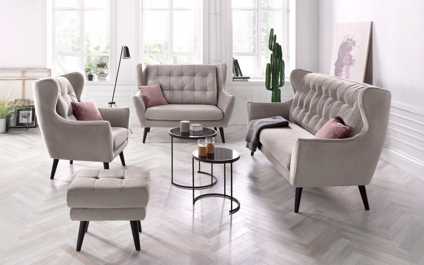 Dīvāns Hary 144;197/107/94 cm pelēks - N1 Home